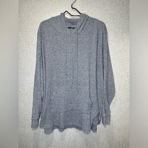 Absolutely Famous Gray Pullover Hoodie Lagenlook Sweater Size 3X